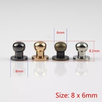 Boutons Sam Brown à visser, clous à tête ronde, rivets, accessoires de quincaillerie pour le cuir
