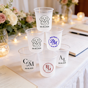 Bicchiere in Plastica a Parete Singola da 400ml 16oz <span class=keywords><strong>con</strong></span> Coperchio e Cannuccia, Stampa Personalizzata <span class=keywords><strong>con</strong></span> <span class=keywords><strong>Nome</strong></span>, Data, Fiore, Matrimonio, Logo Personalizzato - Product Image 1