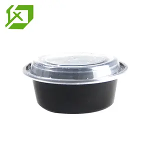 Groothandel Eco Vriendelijke Microwaveable Wegwerp Meeneem Voedsel Container Zwart Vierkant/Ronde Pp Plastic Bento Lunch Box