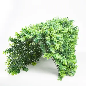 새로운 디자인 인공 잔디 벽 회양목 울타리 패널 플라스틱 기는 이끼 시스템을 장식 나뭇잎