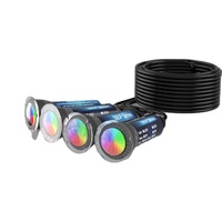 Projecteur de piscine ETL 1,5 pouce IP68 RGBW sans niche, éclairage LED subaquatique étanche, lampe de piscine AC/DC 12V 12W/18W avec boîtier PPS