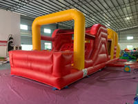 Château gonflable commercial pour enfants, avec obstacles, pour location événementielle, en PVC, capacité 10 personnes, facile à monter