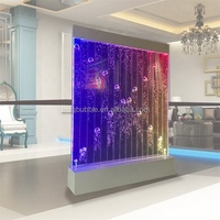 Lumières LED RGB de haute qualité et haute transparence, panneau acrylique décoratif, mur d'eau à bulles dansantes, sans fil/tactile, décoration de sol pour la maison