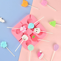 Moule à sucettes en Silicone, forme mignonne et sûre, décoration de gâteau Fondant, argile polymère, chocolat, bonbons, cuisson, bricolage, pâte, gelée, glaçon