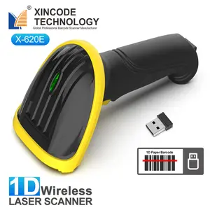 Xincode 2.4G Wireless 1D Laser Bar Code Reader Barcode Scanner for Inventory POS Terminal X-620E