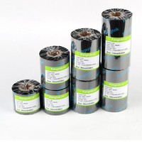 Pita Printer Barcode Wax Berkualitas Tinggi 90mm*300mtrs Merek Fangtek Gulungan Pita Transfer Termal untuk Printer Termal