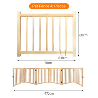 Barrière de sécurité pour chien en bois massif de haute qualité, pliable, écologique, clôture de jeu pour petits animaux
