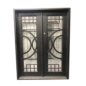 Dé 500 cupón en efectivo Puerta de entrada de hierro forjado de seguridad moderna - Product Image 6