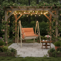 Fauteuil suspendu de jardin Meiqi au design moderne, cadre en acier allié, durable, stable, revêtement résistant aux intempéries pour salon et chambre à coucher