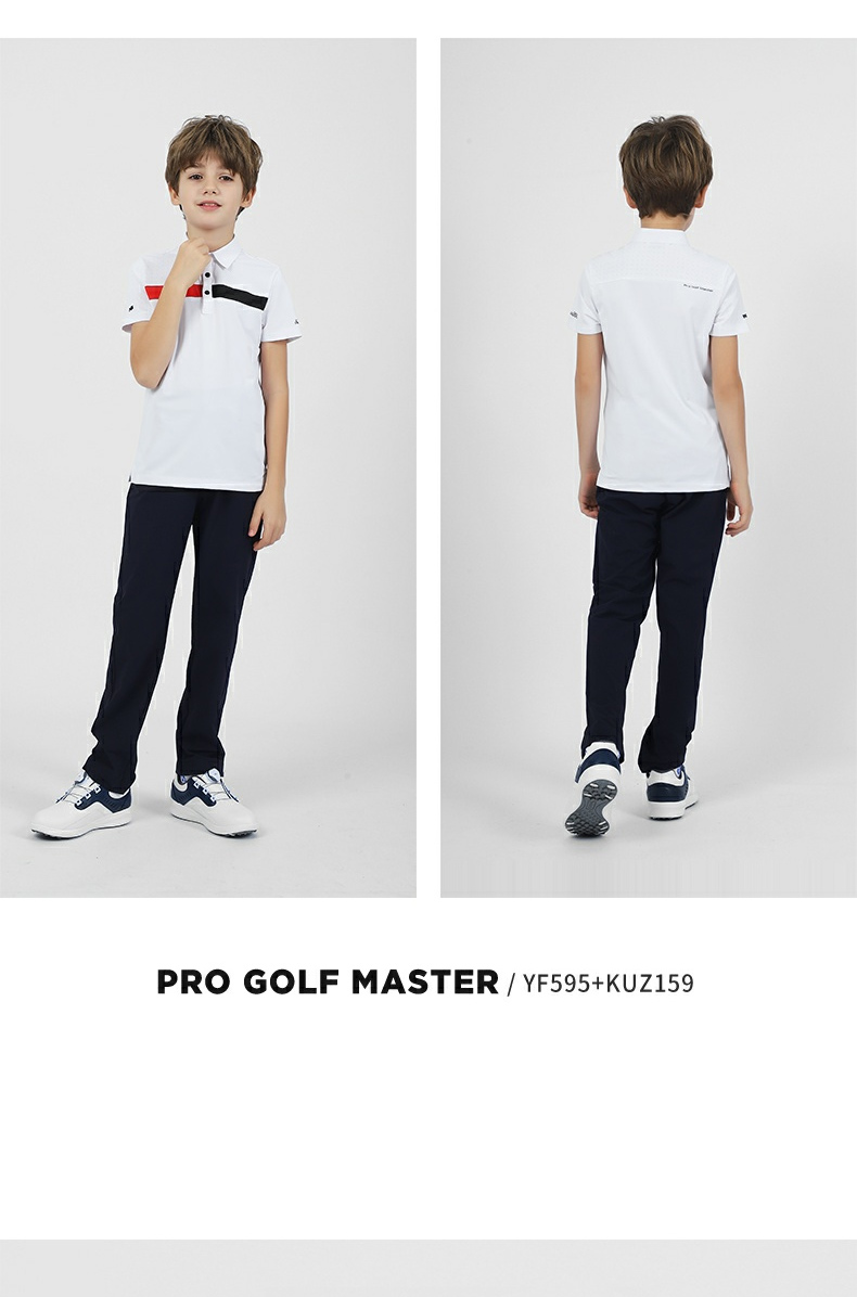 PGM YF595 custom manufacturer short sleeve junior golf shirts polo boys