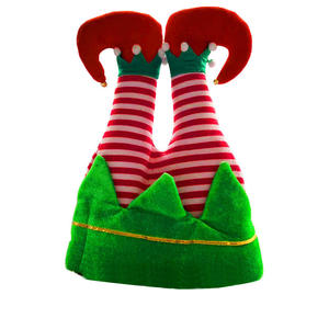 Venta al por mayor sombrero de elfo de Navidad con campanas sombrero de Papá Noel sombrero de vacaciones de Navidad suministros de fiesta novedad decoración de Navidad fea - Product Image 3