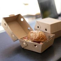 Boîte d'emballage alimentaire jetable personnalisée en kraft, formes variées, pour riz, frites, nuggets de poulet, à emporter, déjeuner, salade, collation