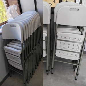 Silla Plegable al por Mayor, Silla de Jardín Moderna de Plástico Blanco para Exteriores, Silla Plegable Portátil para Campamento, Eventos y Fiestas - Product Image 5