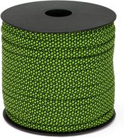 Cuerda de Paracord 550 con Patrón de Diamantes Verde y Negro, 5/32 Pulgadas (4mm), 7 Hilos, Tipo III, Cuerdas de Paracaídas para Supervivencia y Camping, 164 pies