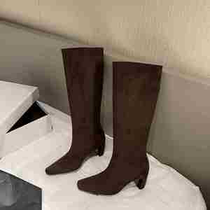 2025 Autumn and Winter Luxury Designer Women's High Heel Knee High <b>Boots</b> Premium Quality Outdoor Walking <b>Boots</b> - Product Image 5