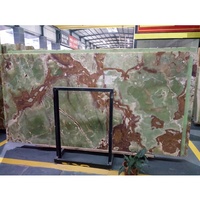 Panneau mural en marbre de grand format poli, panneau mural en onyx, dalle de marbre onyx vert clair
