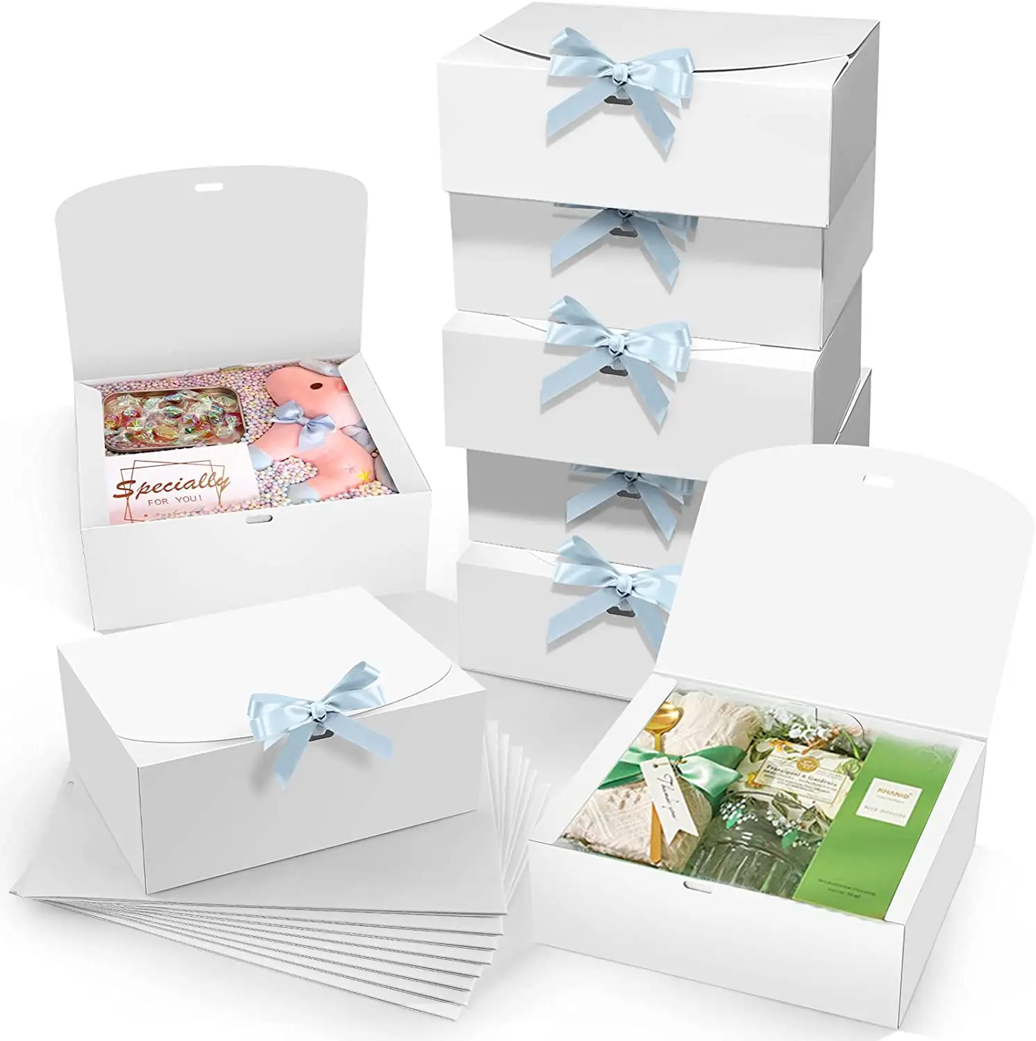 Caja de cosméticos Kraft personalizada, juego de cajas de papel de regalo para propuesta de dama de honor, para boda