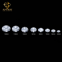 Wuzhou usine fournisseur 5A qualité CZ pierres 1.5*2-9*11mm blanc pierre précieuse en vrac ovale cubique zircone synthétique CZ