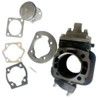 Kit Blok Silinder 2 Tak V80 V100 Katup Reed Performa Tinggi Dengan Diameter Luar 19mm Intake untuk Kit Mesin Sepeda Gas
