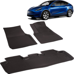Tapis de voiture 3D TPE tout temps, <span class=keywords><strong>prix</strong></span> d'usine, matériau sain TPR/XPE, revêtements de sol de voiture en caoutchouc inodore, tapis de voiture 3D pour Tesla - Product Image 4