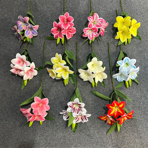 Flores Artificiales de Zambra, 3 Flores, 2 Capullos, de Seda, Impermeables, para Decoración de Bodas, Hogar y Hoteles - Product Image 2