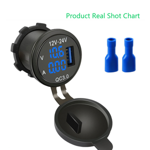 Voltímetro amperímetro inalámbrico 12-24V QC3.0 con pantalla roja azul <span class=keywords><strong>verde</strong></span> - Product Image 5
