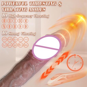 Dildo Vibrante Spingente Grande <span class=keywords><strong>3</strong></span> in 1 con Telecomando, Realistico, Enorme, Grande, Spesso, XXL, Macchina del Sesso per Donne - Product Image 2