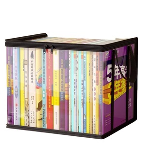 ถุงเก็บหนังสือแบบใสแบบพับได้แบบพกพาสำหรับนักเรียนและห้องเรียนพร้อมที่จับ - Product Image 2