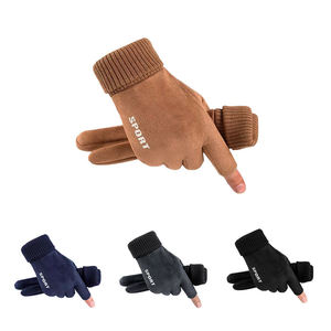 Gants de sport à séchage rapide avec logo personnalisé, poignets côtelés, antidérapants, compatibles écran tactile, pour la conduite en extérieur, le camping et les activités quotidiennes - Product Image 1