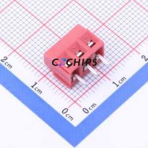 DB125-3.81-3P-RD-S Screw Terminal Block Through hole Component (THT),P=3.81mm Connector 1x3P 3.81mm Red Through Hole - Product Image 1