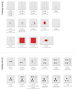 KLASS nouveau design norme européenne interrupteur mural et prise Application domestique interrupteur mural 2 bandes 1 voie interrupteur mural 10A interrupteur d'éclairage - Product Image 3