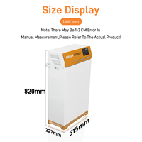 Batterie de stockage d'énergie solaire Braun Power, étanche IP20, 51,2 V, 300 Ah, 320 Ah, 15 kWh, 16 kWh, batterie de stockage d'énergie domestique verticale Lifepo4