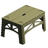 Ensemble de table et de chaises de camping en plastique portable, table pliante d'extérieur au design minimaliste