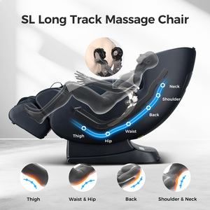 Fauteuil de massage moderne BOSSCARE 3D à gravité zéro, inclinable, avec application, noir - Product Image 2