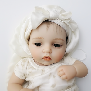 Jouet en pvc pour enfant, poupée de bébé réaliste, en plastique, indienne, de couleur noire, avec grands yeux, personnalisé et doux, mignon - Product Image 2