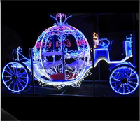 Enchanted LED Pumpkin Carriage-Décoration lumineuse extérieure de conte de fées pour les festivals et les événements