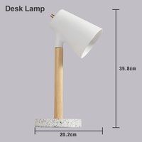 Lampe de table de style européen étude veilleuse intérieure lampe de bureau en céramique unique avec base en terrazzo lampe de lecture de bureau