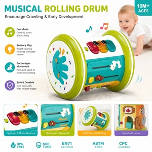 Jouet musical éducatif pour tout-petits, tambour d'activités multifonctionnel, jouet sensoriel pour l'apprentissage <span class=keywords><strong>de</strong></span> <span class=keywords><strong>la</strong></span> coordination œil-<span class=keywords><strong>main</strong></span> - Product Image 3