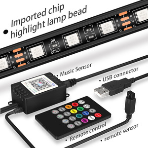 Lumières LED Ambiance Multicolores Universelles pour Voitures avec Contrôle Vocal, Application, Télécommande, Décoration Intérieure RGB, Synchronisation Musicale - Product Image 6