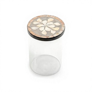 Boîte à confiseries en acrylique avec couvercle en bois et en verre, de haute qualité, pour servir des chocolats, des bonbons et des fruits secs, boîte cadeau - Product Image 1