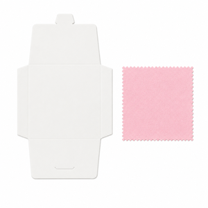 Chiffon de polissage gris argenté minimaliste en microfibre écologique 8x8cm, expédition rapide, pour nettoyage de bijoux et cadeaux, effet velours - Product Image 2