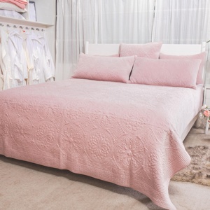 Juego de cama de terciopelo de cristal <span class=keywords><strong>para</strong></span> niñas y mujeres, colcha de retazos, 1 edredón, 2 almohadas, regalo - Product Image 1