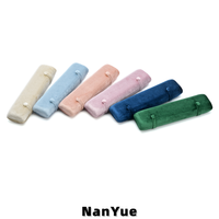 Boîte à bijoux de luxe en velours avec logo personnalisé, portable, pour colliers et bracelets longs, emballage cadeau de voyage, vente en gros, étui à bijoux