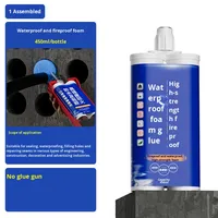 Adhésif en mousse de polyuréthane bicomposant haute résistance, ignifuge, imperméable, scellant pour câbles et tuyaux, remplisseur de trous dans les murs