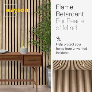 Akupanel MDF/Polyester Fiber Acoustic Wall Panels Modern 600mm 3D <strong>Diffusion</strong> Fireproof 90% Noise Reduction Office Use Indoor Slat - Product Image 2