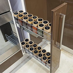 Barattoli per spezie in vetro da 4 once contenitori per bottiglie di condimento trasparenti vuoti <span class=keywords><strong>quadrati</strong></span> con etichette - Product Image 2