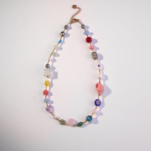 Yeni varış korkak takı Boho tarzı titanyum çelik gerdanlık kolye kadınlar için Coloful doğal boncuk kolye - Product Image 6