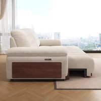 Nouveau Canapé 3 Places en Tissu Chenille Électrique 2026, Motif Nuage Crème Rétro, Canapé-Lit Multifonctionnel Extensible