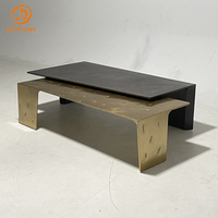 Tables en bois de centre nordique, table en métal de café rectangulaire simple et minimaliste antique, livraison gratuite
