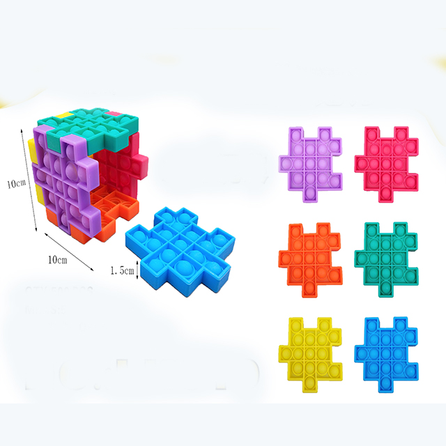 Силиконовая игрушка-антистресс с пузырьками, игрушка-головоломка для людей с аутизмом, особые потребности, снятие стресса, игрушка-конструктор